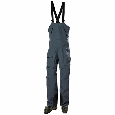 Men's Helly Hansen Ridge Infinity Bib Snow Pants Grey | 903-YZQNBM