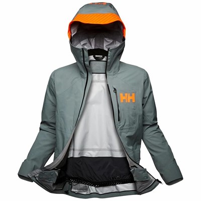 Men's Helly Hansen Ridge Infinity Ski Jackets Grey | 027-THVXEG