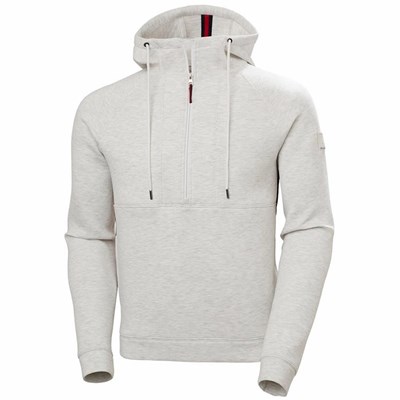 Men's Helly Hansen Rwb Zip Up Hooded Sweatshirts Grey | 879-BYTMFP