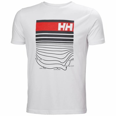 Men's Helly Hansen Shoreline T Shirts White | 146-VMUWLE