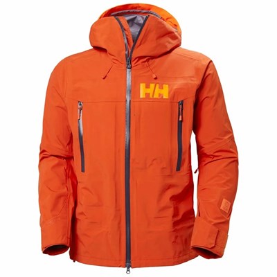 Men's Helly Hansen Sogn 2.0 Shell Jackets Orange / Red | 149-NCSRVD