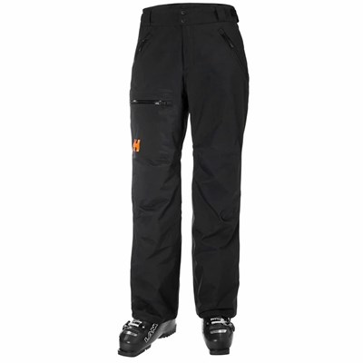 Men's Helly Hansen Sogn Cargo Snow Pants Black | 059-TASHYI