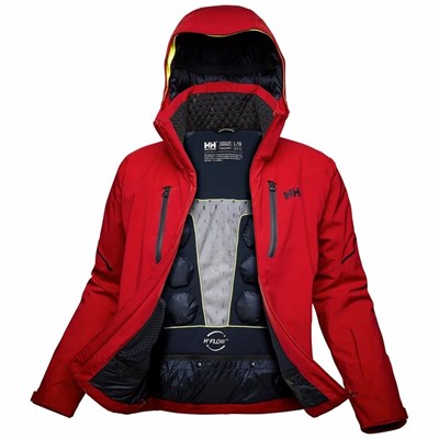 Men's Helly Hansen Steilhang Ski Jackets Red | 576-TUEGRY