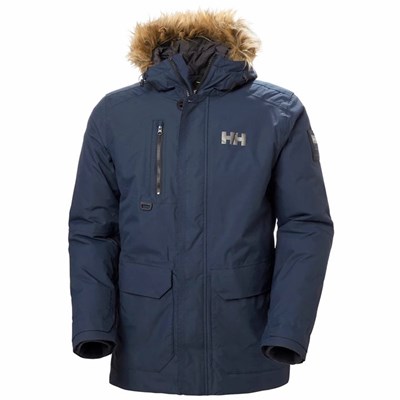 Men's Helly Hansen Svalbard Parka Navy | 987-EFYNVG