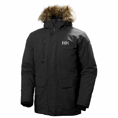 Men's Helly Hansen Svalbard Winter Jackets Black | 935-ENOGIQ