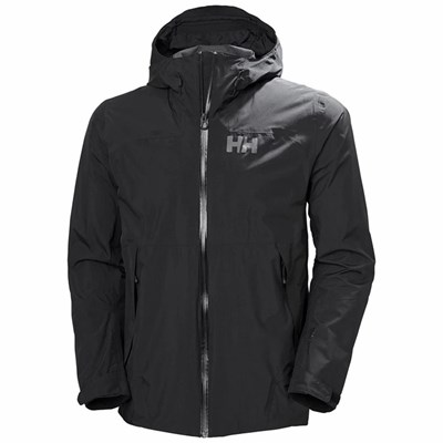 Men's Helly Hansen Verglas 2l Ripstop Shell Jackets Black | 203-MOUWVJ