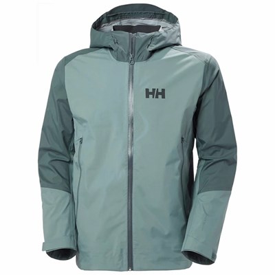 Men's Helly Hansen Verglas 3l 2.0 Hiking Jackets Blue / Grey | 369-BQXZUV