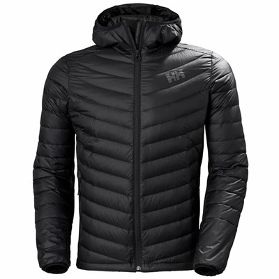 Men's Helly Hansen Verglas Hooded Hybrid Midlayer Jackets Black | 064-DZOBFU