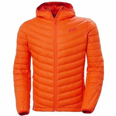 Men's Helly Hansen Verglas Hooded Hybrid Midlayer Jackets Orange | 689-FRCBHE