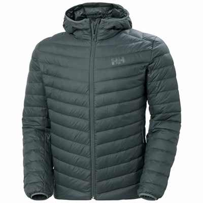 Men's Helly Hansen Verglas Hooded Outdoor Jackets Grey | 957-YMBDVI