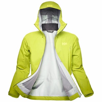 Men's Helly Hansen Verglas Infinity Outdoor Jackets Light Green | 506-EUSGWH