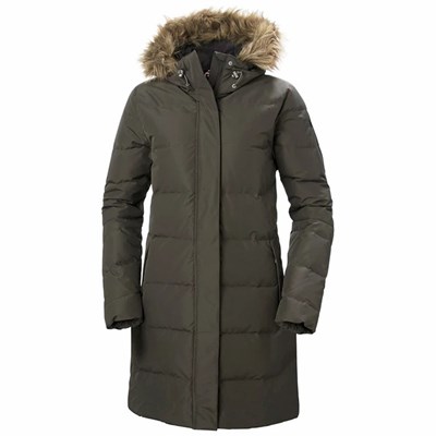 Women's Helly Hansen W Aden Down Coats Grey | 385-TMBVFA