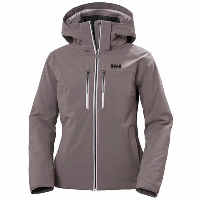 Women's Helly Hansen W Alphelia Lifaloft Insulated Ski Jackets Grey | 086-NVLXJP