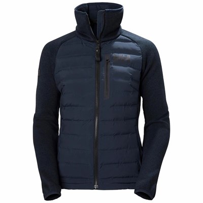 Women's Helly Hansen W Arctic Ocean Hybrid Midlayer Jackets Navy | 289-SBCWTM