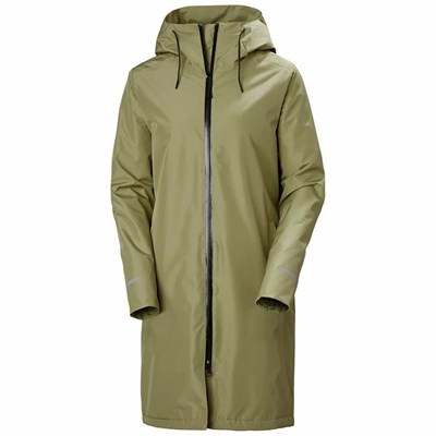 Women's Helly Hansen W Aspire Rain Parka Olive | 831-TMEZXY