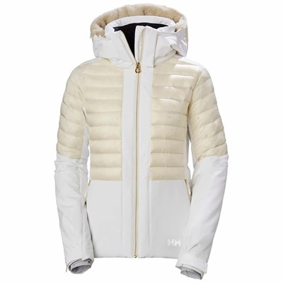 Women's Helly Hansen W Avanti Ski Jackets White | 807-ZNIDUF