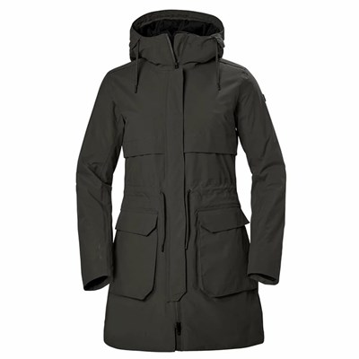 Women's Helly Hansen W Boyne Waterproof Jackets Grey | 523-KCJDOG