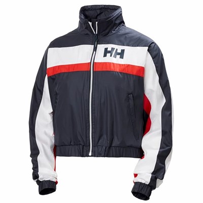 Women's Helly Hansen W Breeze Packable Wind Casual Jackets Navy | 173-SGHZCW