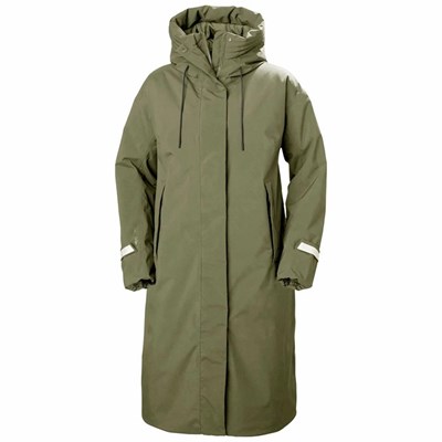 Women's Helly Hansen W Charlotte Ins Rain Parka Olive | 745-KQSUMO