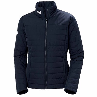 Women's Helly Hansen W Crew 2.0 Casual Jackets Navy | 263-NLAFTQ