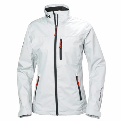 Women's Helly Hansen W Crew Casual Jackets White | 728-OBMWYT