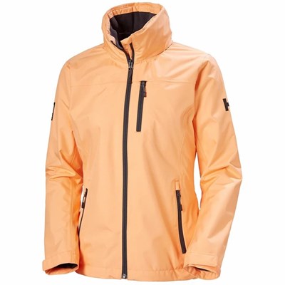 Women's Helly Hansen W Crew Hooded Midlayer Jackets Brown | 364-RVBKDU