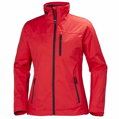 Women's Helly Hansen W Crew Midlayer Jackets Red | 024-ZFQHAM