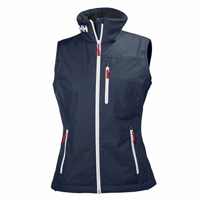 Women's Helly Hansen W Crew Midlayer Jackets Navy | 895-HWDSCO