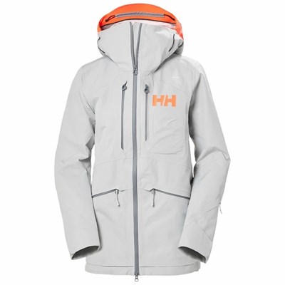 Women's Helly Hansen W Elevation Infinity Jkt Shell Jackets Grey | 341-AYNOPH