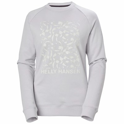 Women's Helly Hansen W F2f Organic Cotton Shirts Grey | 371-HYKXZU