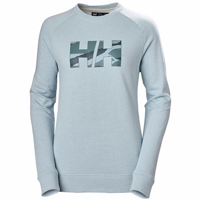 Women's Helly Hansen W F2f Organic Cotton Shirts Grey | 906-GEFYDT