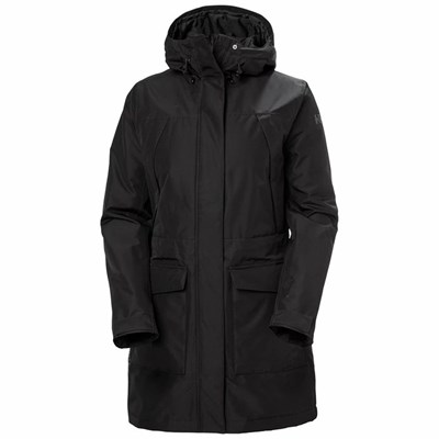 Women's Helly Hansen W Frida Insulated Parka Black | 103-OGDSIY