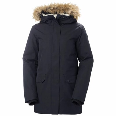 Women's Helly Hansen W Hh Hooded Winter Jackets Black | 582-MBSIUL