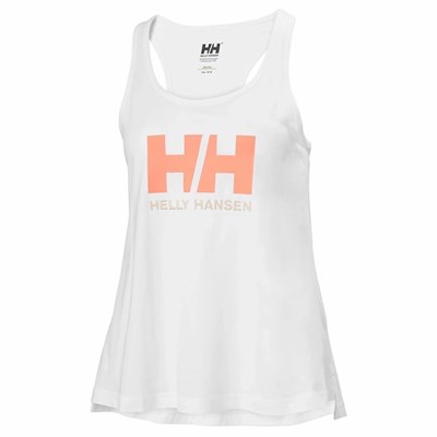 Women's Helly Hansen W Hh Logo Singlet T Shirts White | 306-JBSPHK