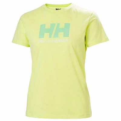 Women's Helly Hansen W Hh Logo T Shirts Light Green | 216-VEOKWA