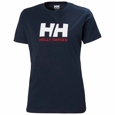 Women's Helly Hansen W Hh Logo T Shirts Navy | 610-NGBSFR