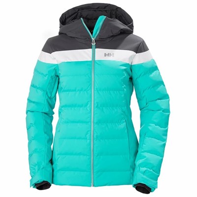 Women's Helly Hansen W Imperial Puffy Ski Jackets Turquoise | 051-OQLIEJ