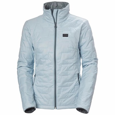 Women's Helly Hansen W Lifaloft Midlayer Jackets Grey / Blue | 918-SQDABL