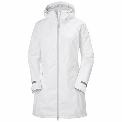 Women's Helly Hansen W Lisburn Coats White | 768-JPEQMR