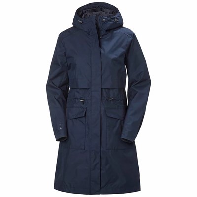 Women's Helly Hansen W Lynnwood Waterproof Jackets Navy | 325-CKBOAN