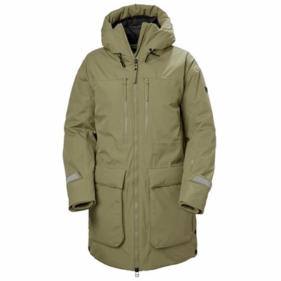 Women's Helly Hansen W Maud Parka Olive | 345-KTBYOL