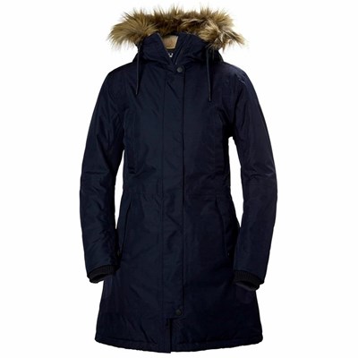 Women's Helly Hansen W Mayen Parka Navy | 903-CDJBIP