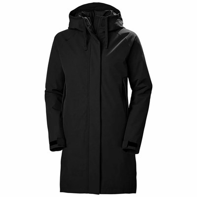 Women's Helly Hansen W Mono Material Insulated Waterproof Jackets Black | 261-CTUEKJ