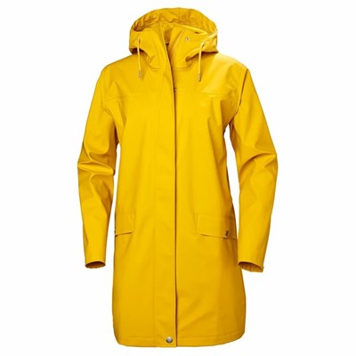 Women's Helly Hansen W Moss Waterproof Jackets Brown / Yellow | 437-GTHAPJ