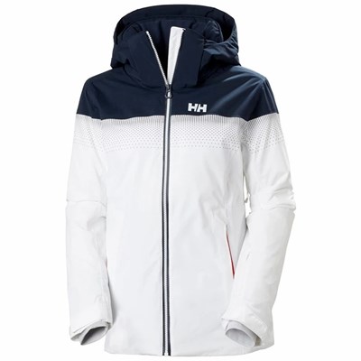 Women's Helly Hansen W Motionista Lifaloft Insulated Ski Jackets White | 321-NILPAS