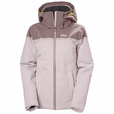 Women's Helly Hansen W Motionista Lifaloft Insulated Ski Jackets Grey | 615-AIQGBU