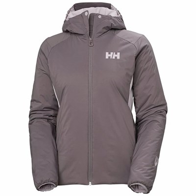 Women's Helly Hansen W Odin Stretch Hooded Ski Jackets Grey | 284-FSMVCW