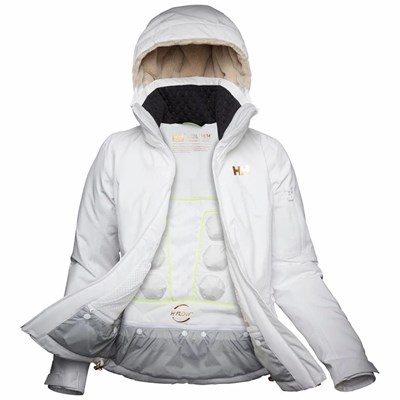 Women's Helly Hansen W Pinnacle Casual Jackets White | 572-CQPWEV