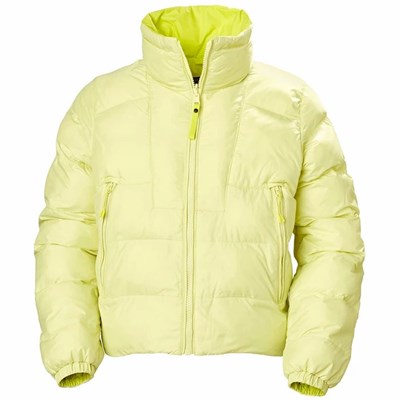 Women's Helly Hansen W Reversible Puffer Winter Jackets Yellow | 570-HYAGVE