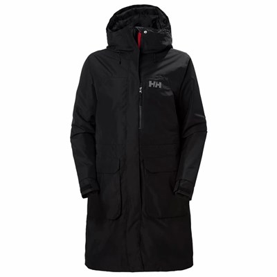 Women's Helly Hansen W Rigging Parka Black | 875-PKSEWQ